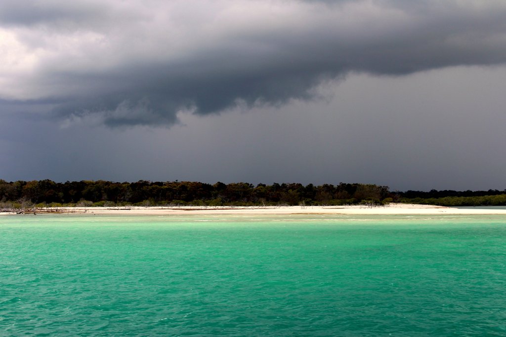 Storm brewing around Fraser Island.