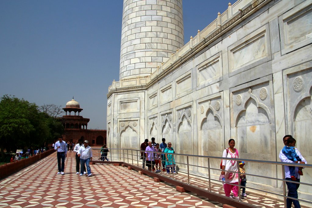 Inside the Taj Mahal courtyard