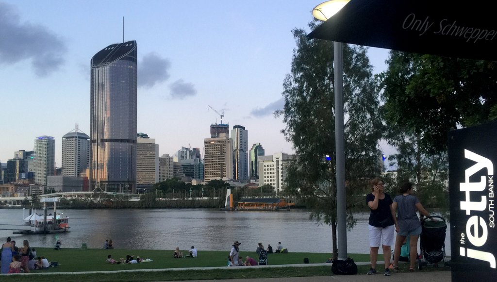 Brisbane River sunset from River Quay.