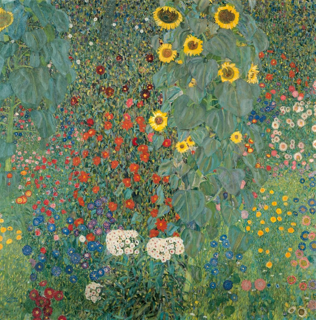 Gustav Klimt, Bauerngarten mit Sonnenblumen. c Belvedere.