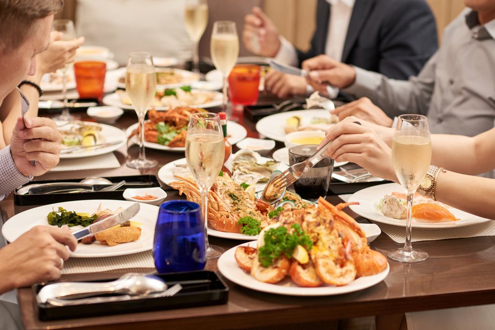  Seafood is a popular dining out choice.