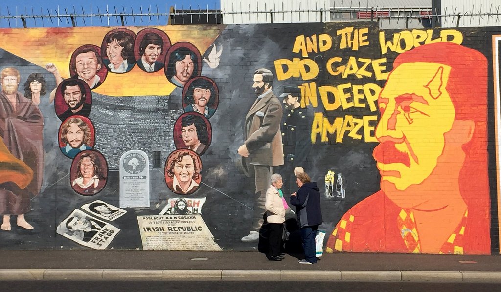 One of Belfast;s 2000 political murals.
