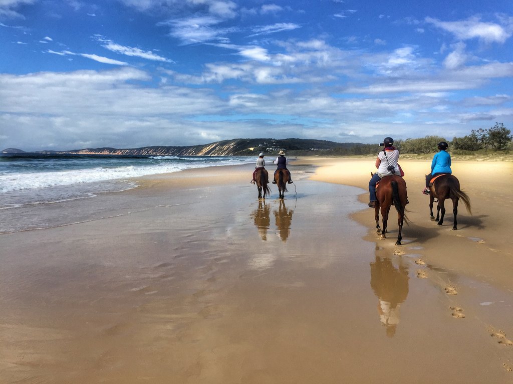 Go horse riding on the beach