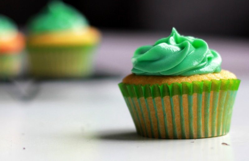 Green cupcake St Patrick's Day cupcakes