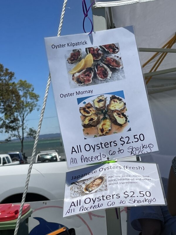 Straddie Oyster Festival oyster prices